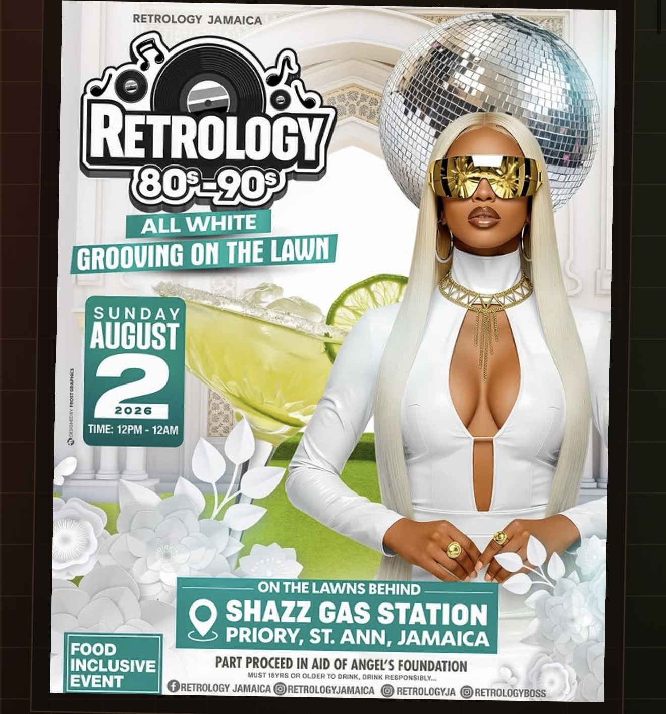 Retrology August 2 all white event cover